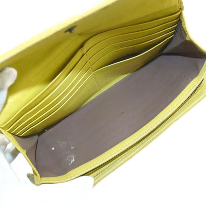 Bottega Veneta Long Wallet Leather Intrecciato Logo Yellow - GY11 MQ