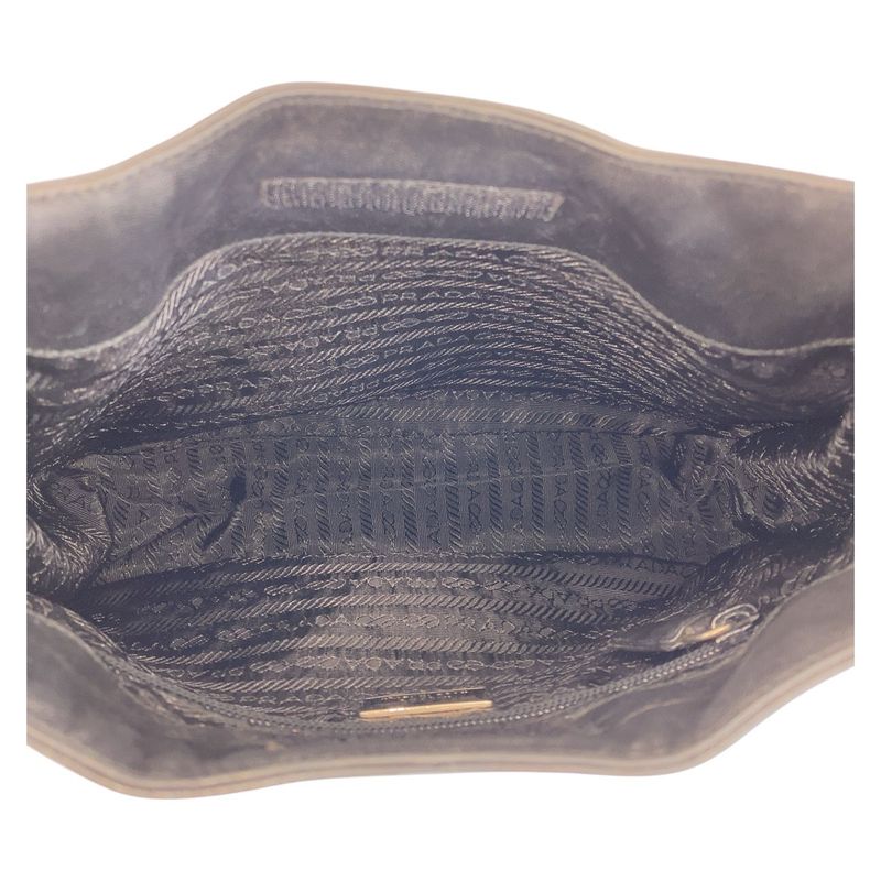 Prada Black Leather Plastic Shoulder Bag Women 506342