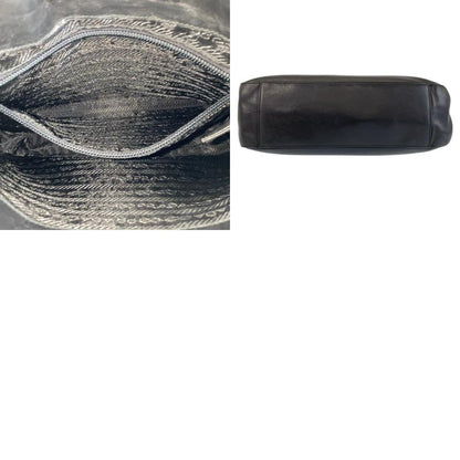 Prada Black Leather Plastic Shoulder Bag Women 506342