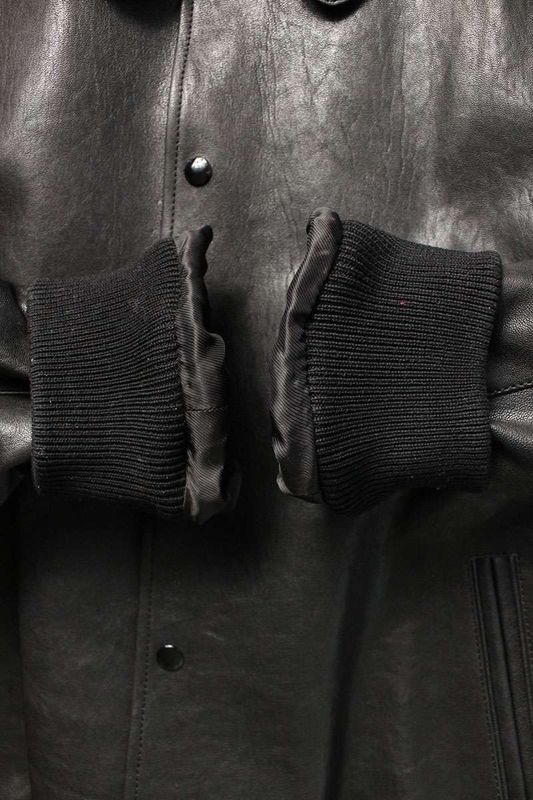 Gucci 746523 Xn687 Collar Sherry Line Bomber Leather Jacket Men's 50