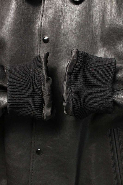 Gucci 746523 Xn687 Collar Sherry Line Bomber Leather Jacket Men's 50