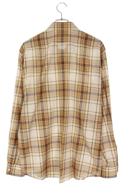 Celine 25AW 2c9820w22 Triomphe Loose Checked Long Sleeve Shirt Men's 41