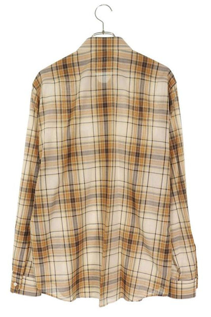 Celine 25AW 2c9820w22 Triomphe Loose Checked Long Sleeve Shirt Men's 41