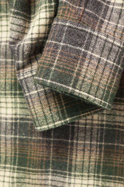 Celine 2c596720n Triomphe Logo Wool Check Long Sleeve Shirt Men 36