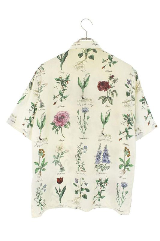 Dior 439c545a6255 Flower Design Silk Short Sleeve Shirt Men 37