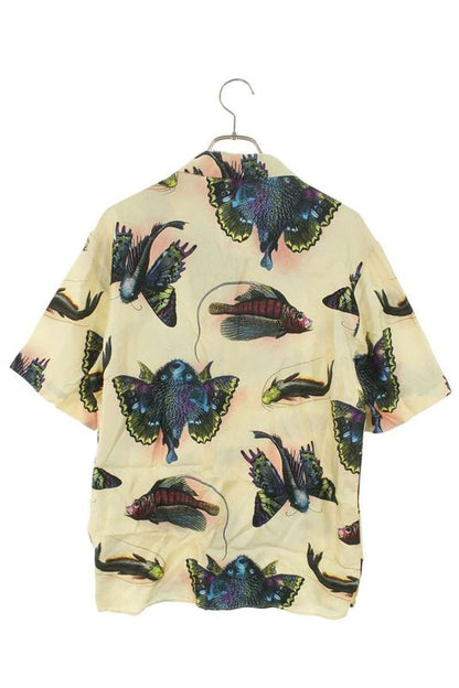 Gucci 500810 Z675d All Over Silk Short Sleeve Shirt Men's 44