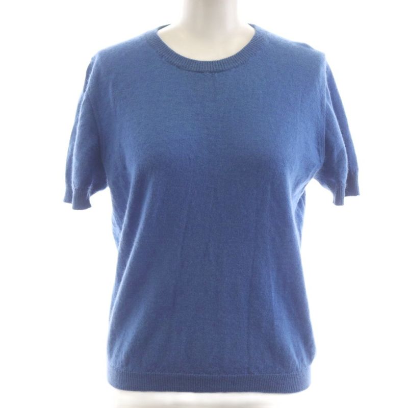 Balenciaga Knit Short Sleeve Cashmere 38 Blue Light Blue 29 69-63 01 AJ