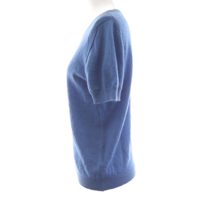 Balenciaga Knit Short Sleeve Cashmere 38 Blue Light Blue 29 69-63 01 AJ