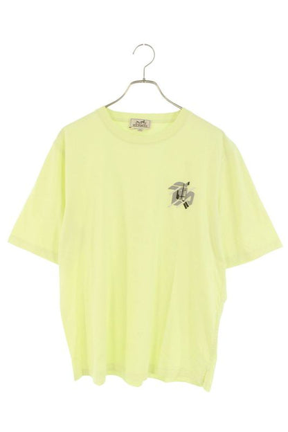 Hermes Front Patch Design Crew Neck T-shirt Men's L