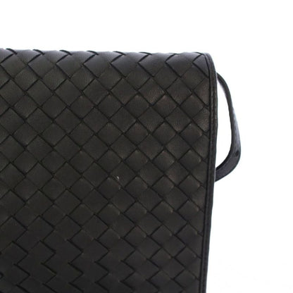 Bottega Veneta Intrecciato Shoulder Bag Leather Black B07814354y TK - OH