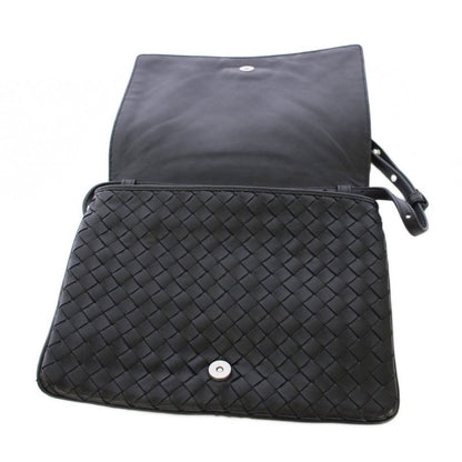 Bottega Veneta Intrecciato Shoulder Bag Leather Black B07814354y TK - OH