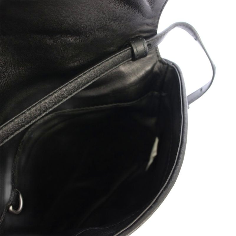 Bottega Veneta Intrecciato Shoulder Bag Leather Black B07814354y TK - OH