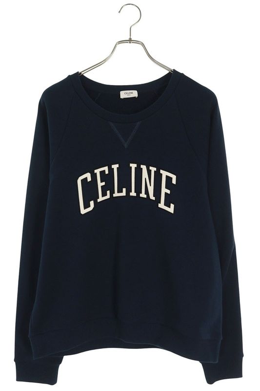 Celine 25AW Ry0hd670q Logo Wappen Sweatshirt Men's XL