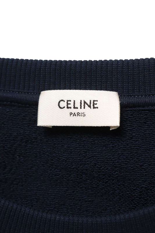 Celine 25AW Ry0hd670q Logo Wappen Sweatshirt Men's XL