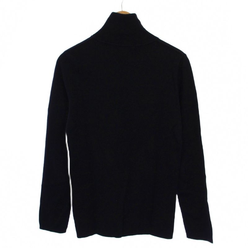 Gucci Knit Sweater Long Sleeve High Neck Half Zip M Navy Blue Red White BM