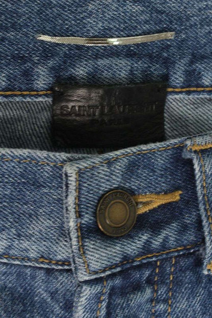 Saint Laurent Paris 551344 Yc372 Crushed Skinny Denim Pants Men's 30