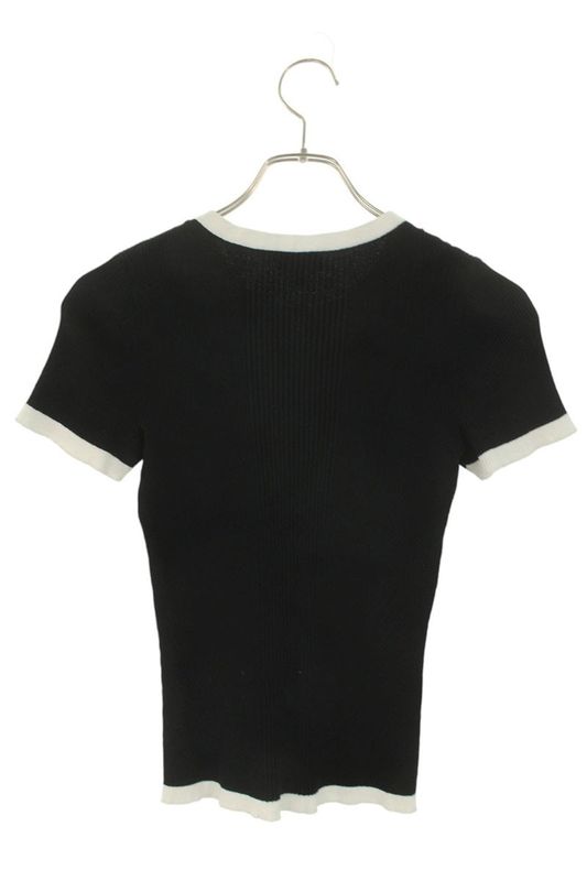 Chanel P79495k11480 Short Sleeved Knit With Coco Mark Ladies 34