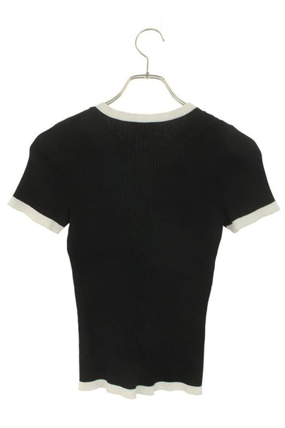 Chanel P79495k11480 Short Sleeved Knit With Coco Mark Ladies 34