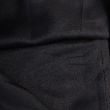 Prada Dress Knee Length Sleeveless Tight Patterned Wool Silk 36 Black Navy BM -