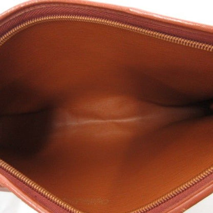 Christian DIOR Motif Shoulder Bag Logo Leather Suede Brown AE - GY47