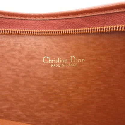 Christian DIOR Motif Shoulder Bag Logo Leather Suede Brown AE - GY47