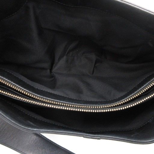 Bulgari Bvlgari Chandra Handbag One Shoulder Italian Leather Genuine Black AE -