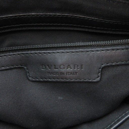 Bulgari Bvlgari Chandra Handbag One Shoulder Italian Leather Genuine Black AE -