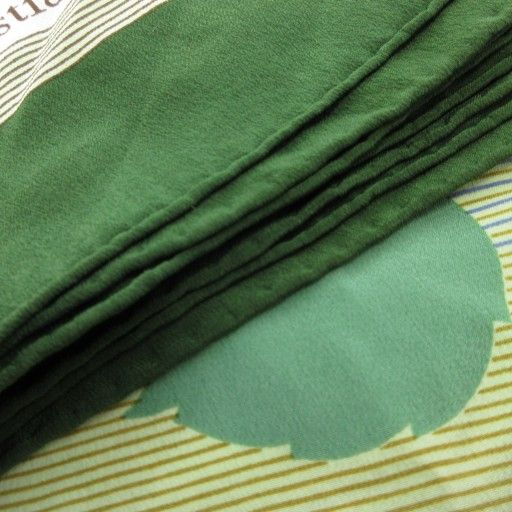 Christian DIOR Vintage Scarf Rose Pattern Floral Silk Green AE - GY47