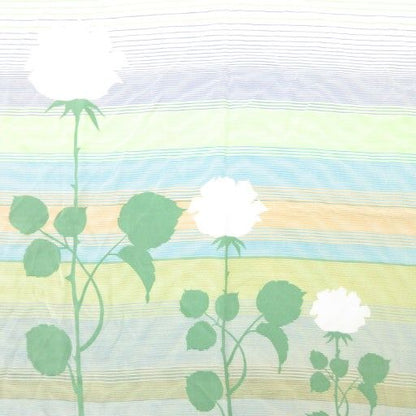 Christian DIOR Vintage Scarf Rose Pattern Floral Silk Green AE - GY47