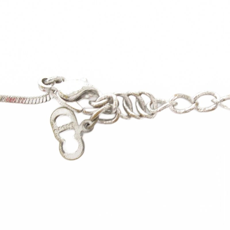 Christian DIOR Necklace Pendant Plate Trotter Silver Color AE - GY47