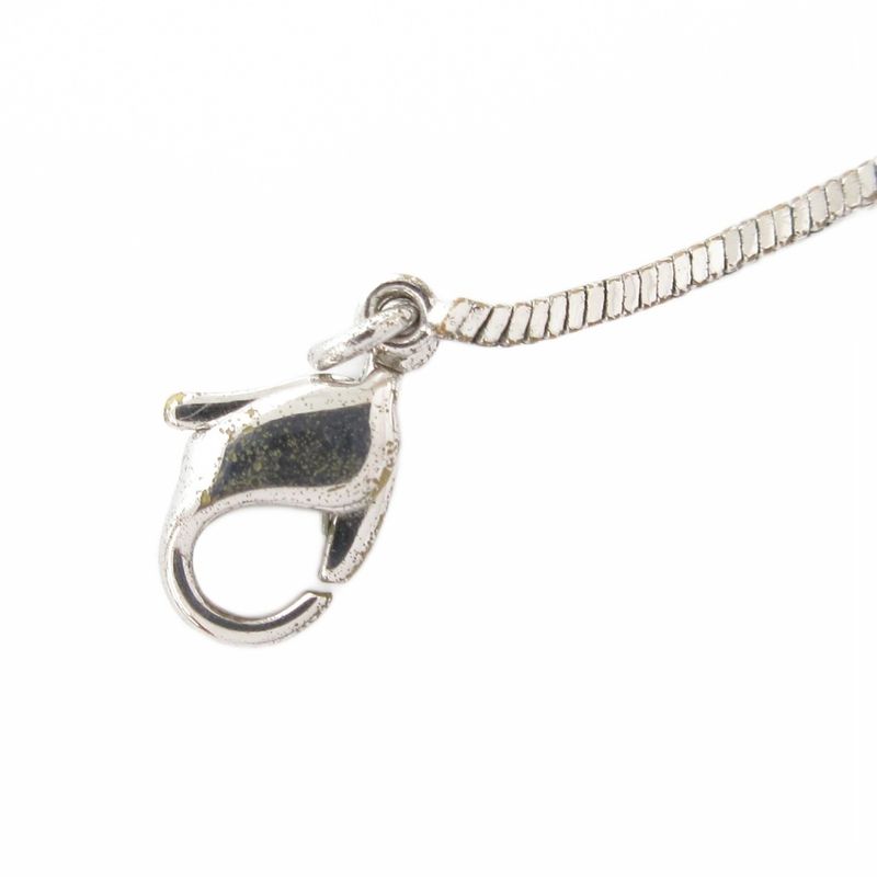 Christian DIOR Necklace Pendant Plate Trotter Silver Color AE - GY47