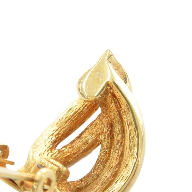 Christian DIOR Clip On Earring With Rhinestone Gold Color AE - GY47