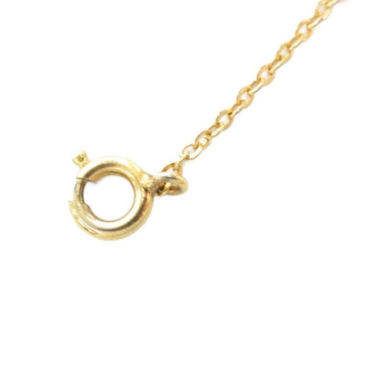 Christian DIOR Necklace Pendant CD Logo Zirconia Gold Color AE - GY47