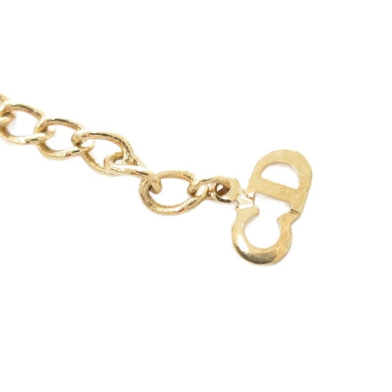 Christian DIOR Necklace Pendant CD Logo Gold Color AE - GY47
