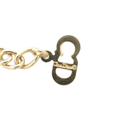 Christian DIOR Necklace Pendant CD Logo Gold Color AE - GY47