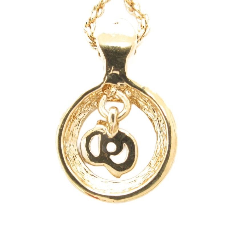 Christian DIOR Necklace Pendant CD Logo Gold Color AE - GY47