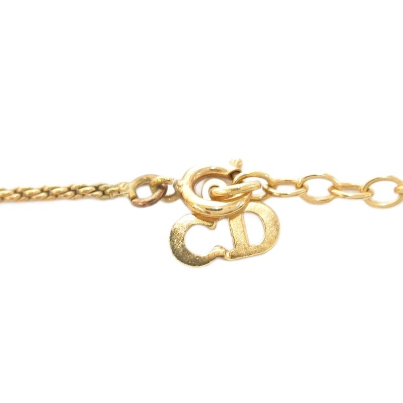 Christian DIOR Necklace Pendant CD Logo Gold Color AE - GY47