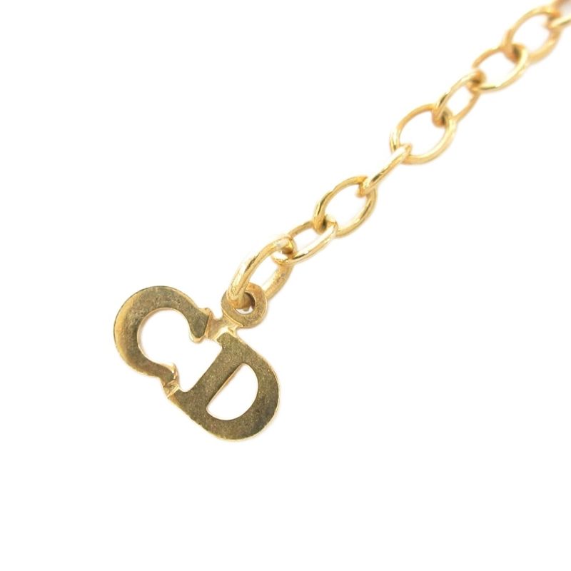 Christian DIOR Necklace Pendant CD Logo Gold Color AE - GY47