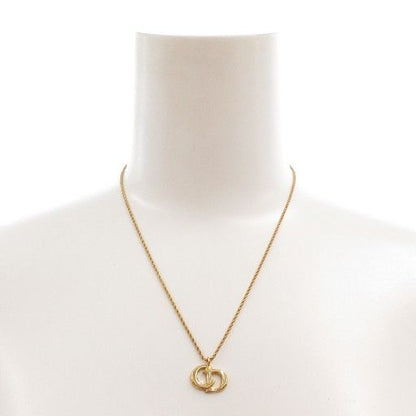 Christian DIOR Necklace Pendant CD Logo Gold Color AE - GY47