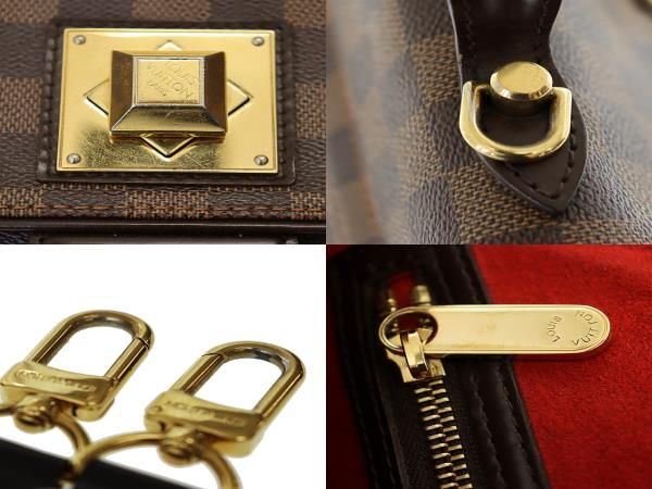 Louis Vuitton Damier Ebène Bergamo MM 2WAY Hand Shoulder Bag N41168 Brand