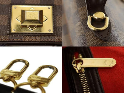 Louis Vuitton Damier Ebène Bergamo MM 2WAY Hand Shoulder Bag N41168 Brand