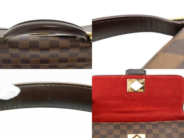 Louis Vuitton Damier Ebène Bergamo MM 2WAY Hand Shoulder Bag N41168 Brand