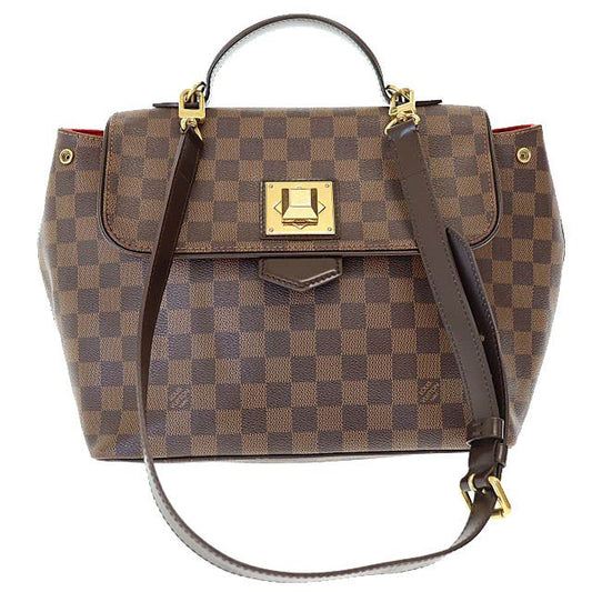 Louis Vuitton Damier Ebène Bergamo MM 2WAY Hand Shoulder Bag N41168 Brand