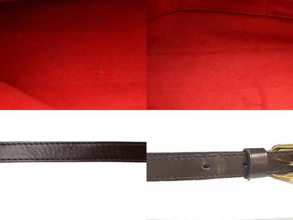 Louis Vuitton Damier Ebène Bergamo MM 2WAY Hand Shoulder Bag N41168 Brand