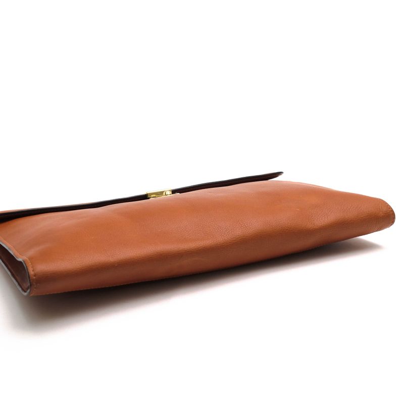 Gucci Bag Second Bag Clutch Bag Men Leather Genuine Leather Brown