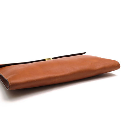 Gucci Bag Second Bag Clutch Bag Men Leather Genuine Leather Brown