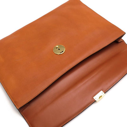 Gucci Bag Second Bag Clutch Bag Men Leather Genuine Leather Brown