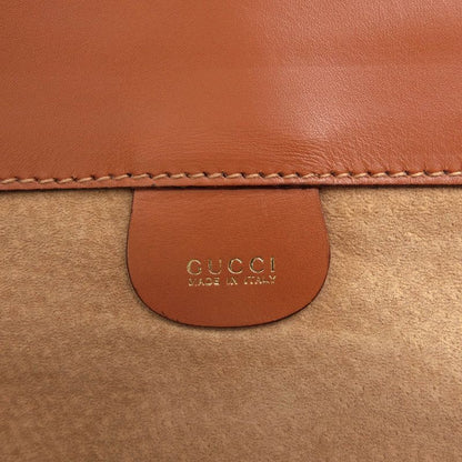 Gucci Bag Second Bag Clutch Bag Men Leather Genuine Leather Brown