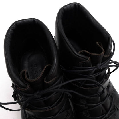 Gucci Work Boots Shoes Men Leather Genuine Black 101744 Stivaletto Suo Gomma