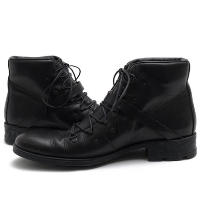 Gucci Work Boots Shoes Men Leather Genuine Black 101744 Stivaletto Suo Gomma